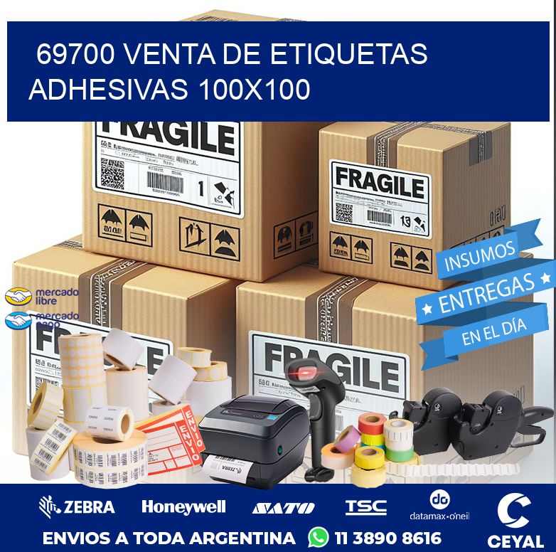 69700 VENTA DE ETIQUETAS ADHESIVAS 100X100