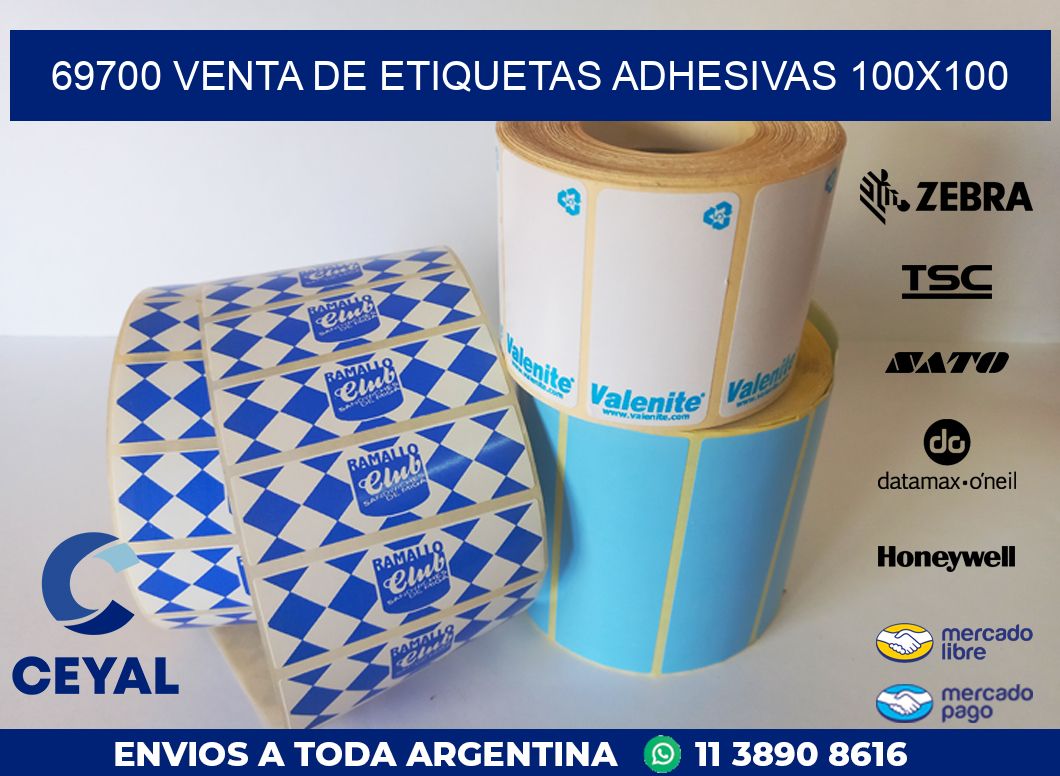 69700 VENTA DE ETIQUETAS ADHESIVAS 100X100