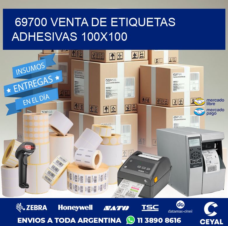 69700 VENTA DE ETIQUETAS ADHESIVAS 100X100