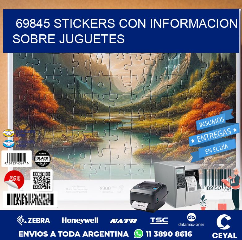 69845 STICKERS CON INFORMACION SOBRE JUGUETES