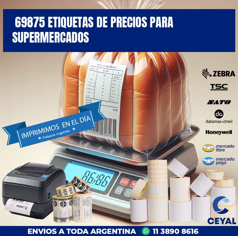 69875 ETIQUETAS DE PRECIOS PARA SUPERMERCADOS
