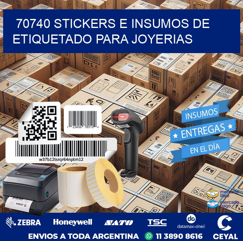 70740 STICKERS E INSUMOS DE ETIQUETADO PARA JOYERIAS