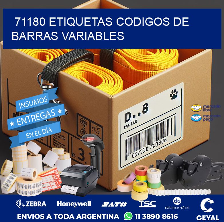71180 ETIQUETAS CODIGOS DE BARRAS VARIABLES