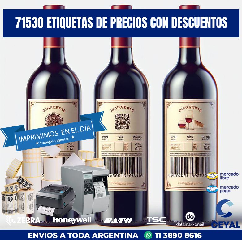 71530 ETIQUETAS DE PRECIOS CON DESCUENTOS