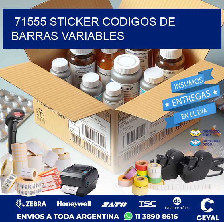 71555 STICKER CODIGOS DE BARRAS VARIABLES