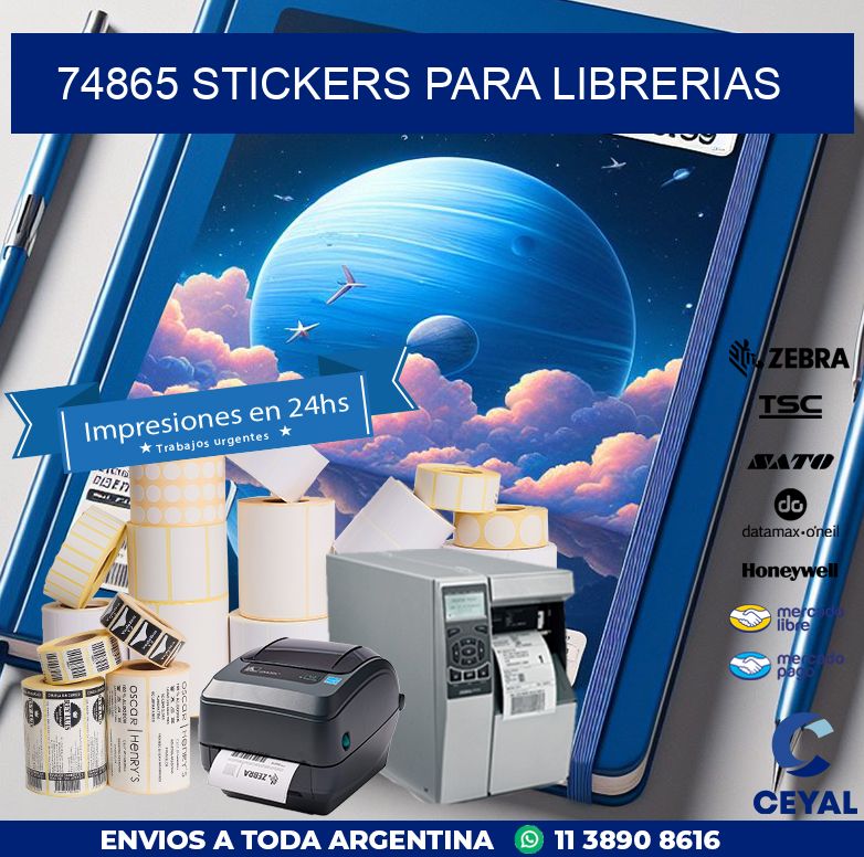 74865 STICKERS PARA LIBRERIAS