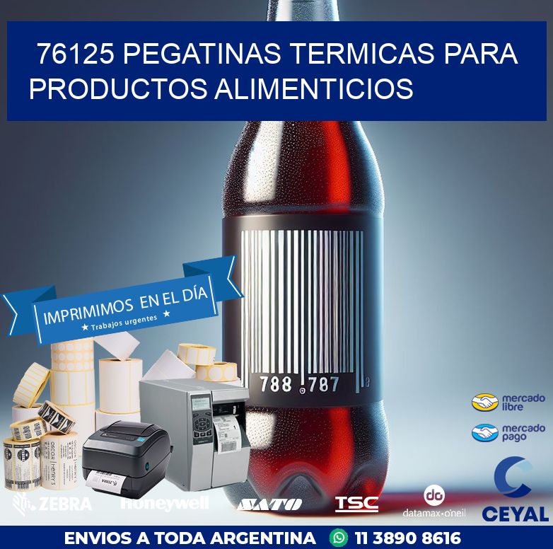 76125 PEGATINAS TERMICAS PARA PRODUCTOS ALIMENTICIOS