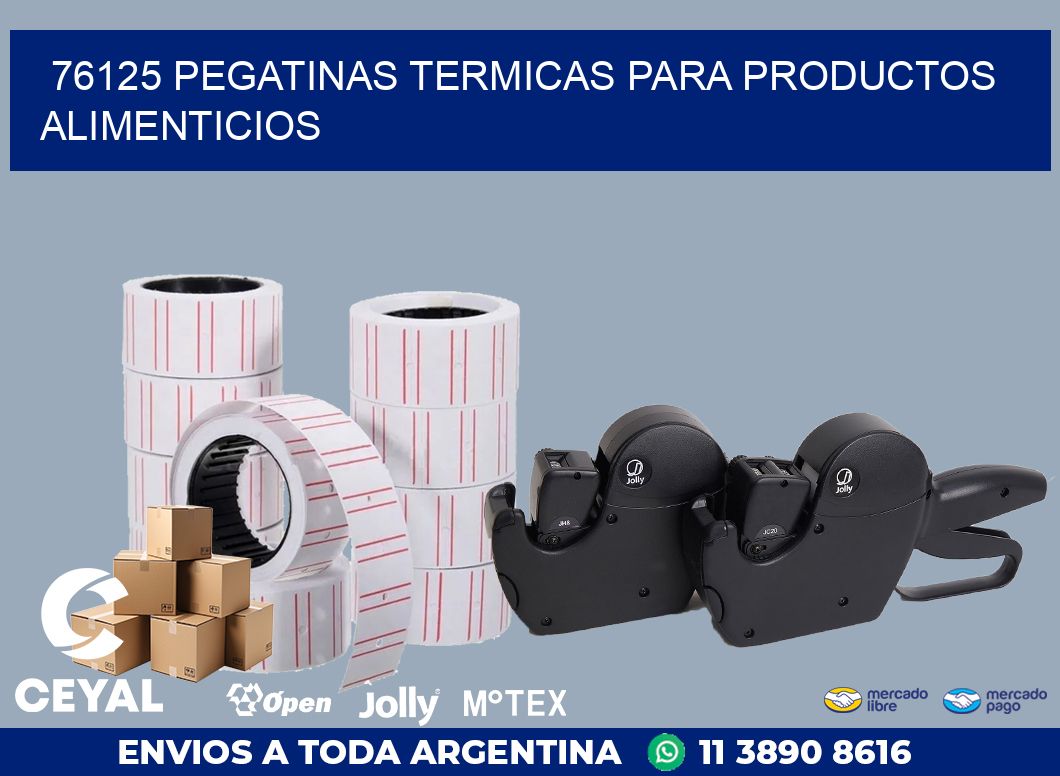 76125 PEGATINAS TERMICAS PARA PRODUCTOS ALIMENTICIOS