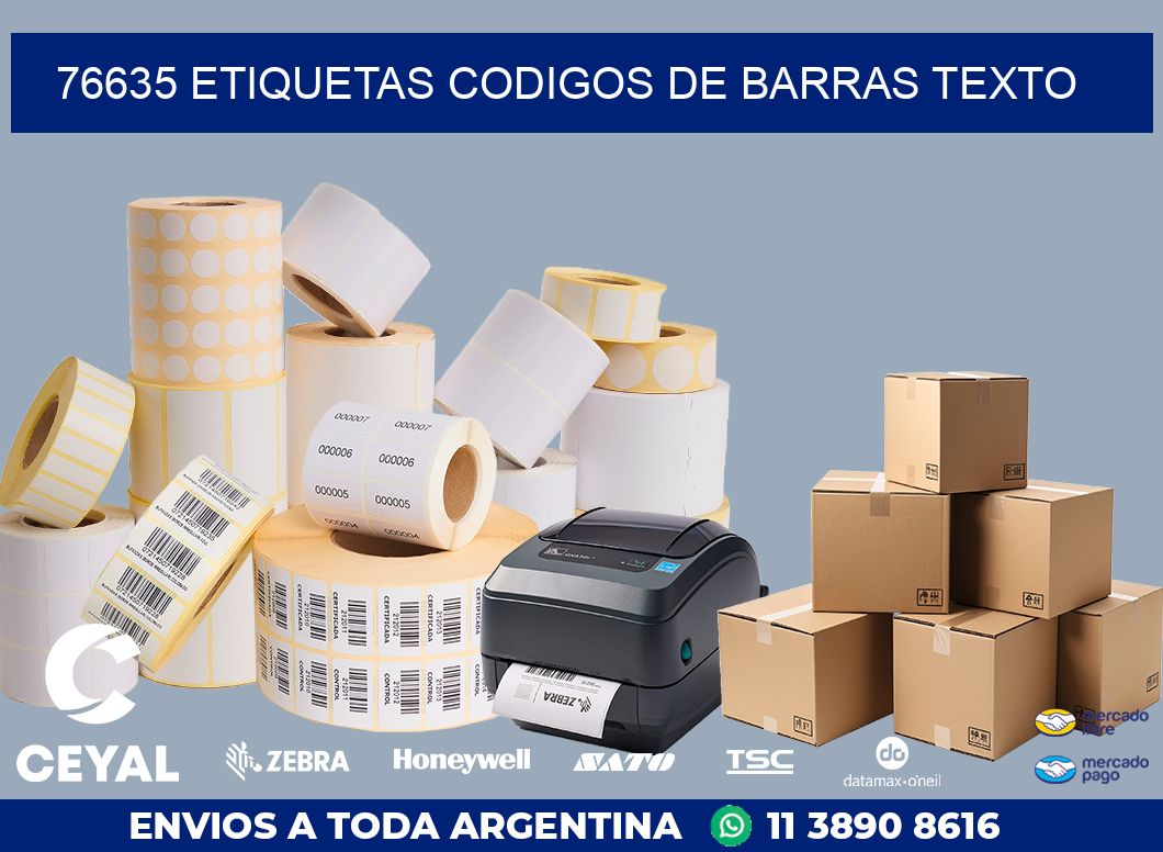 76635 ETIQUETAS CODIGOS DE BARRAS TEXTO