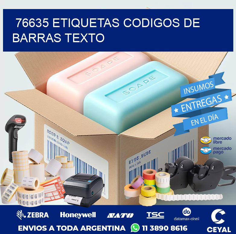 76635 ETIQUETAS CODIGOS DE BARRAS TEXTO