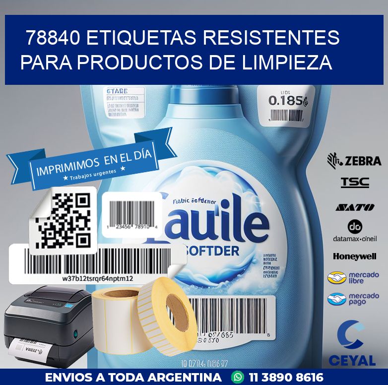 78840 ETIQUETAS RESISTENTES PARA PRODUCTOS DE LIMPIEZA
