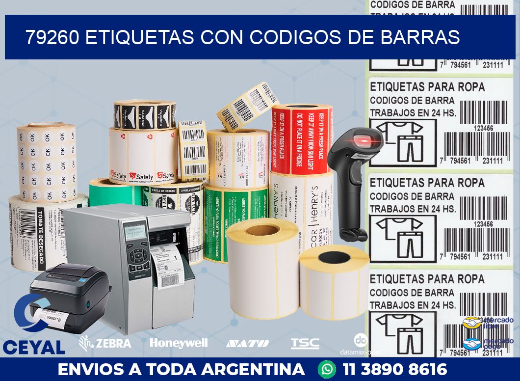 79260 ETIQUETAS CON CODIGOS DE BARRAS
