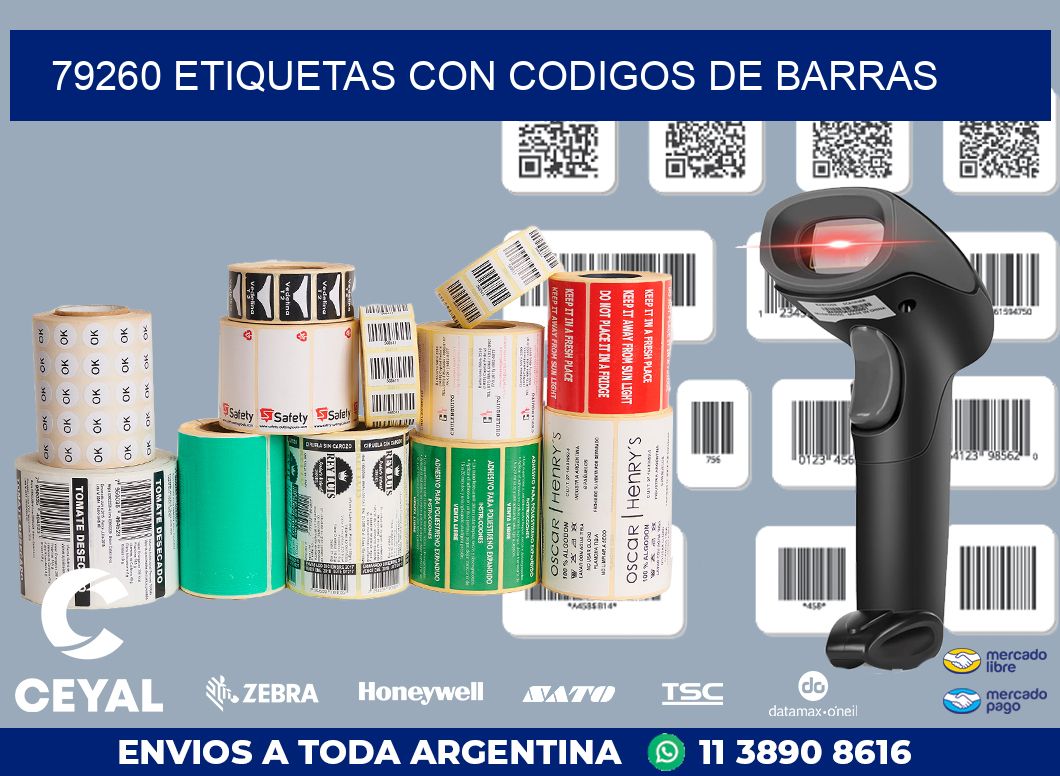 79260 ETIQUETAS CON CODIGOS DE BARRAS