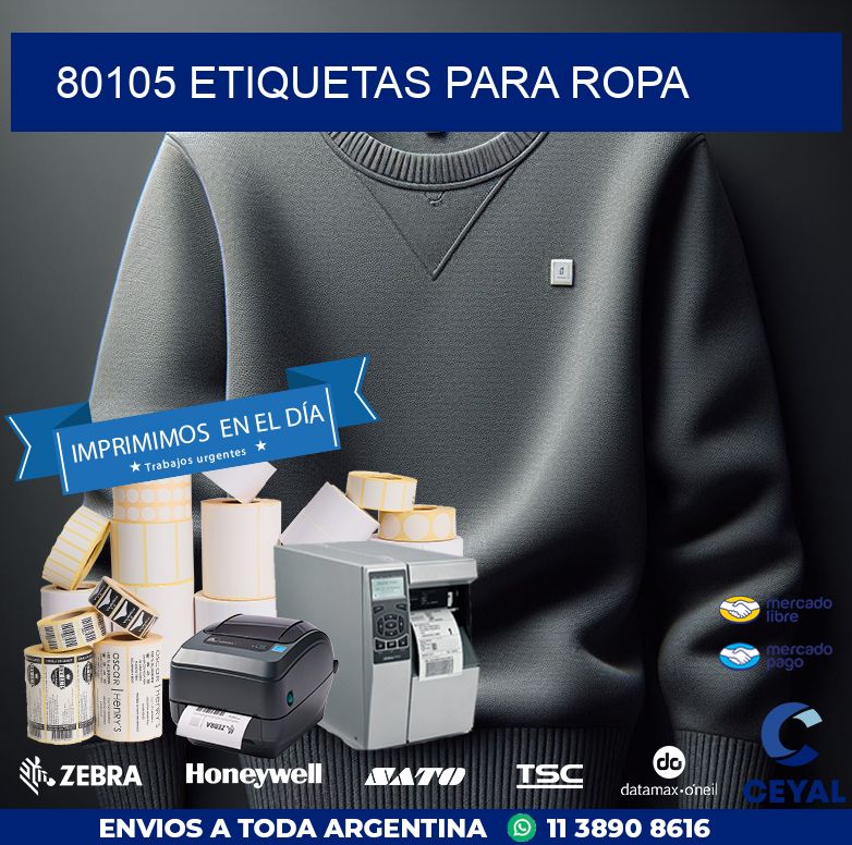 80105 ETIQUETAS PARA ROPA