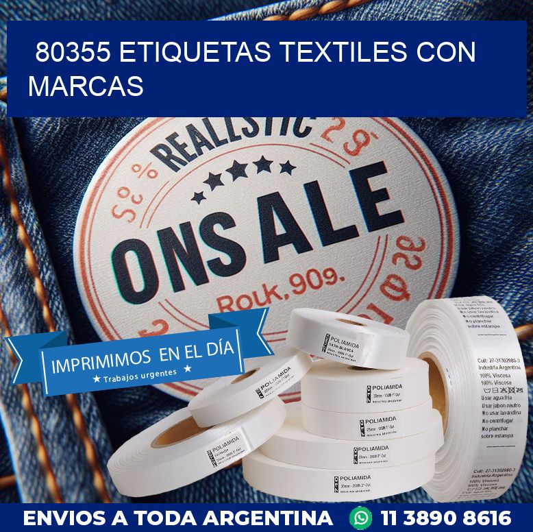 80355 ETIQUETAS TEXTILES CON MARCAS