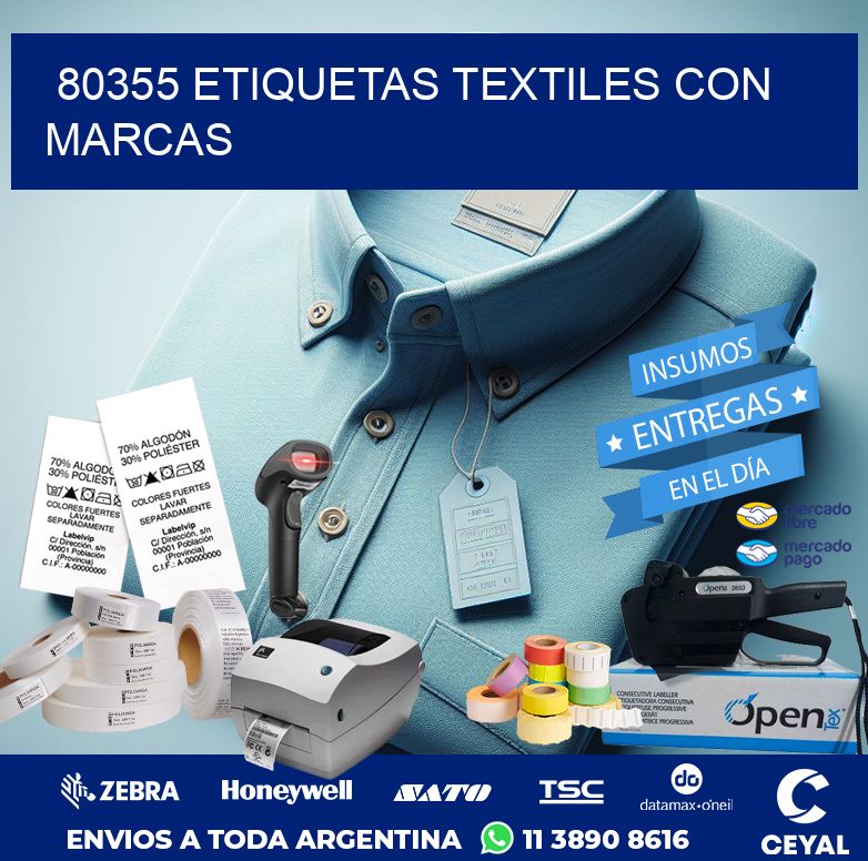 80355 ETIQUETAS TEXTILES CON MARCAS