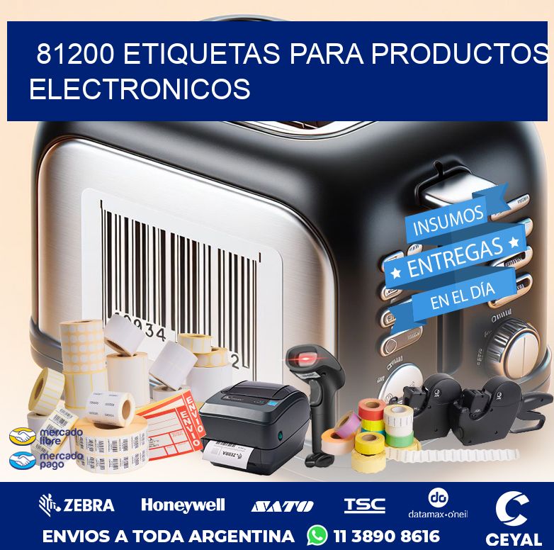 81200 ETIQUETAS PARA PRODUCTOS ELECTRONICOS