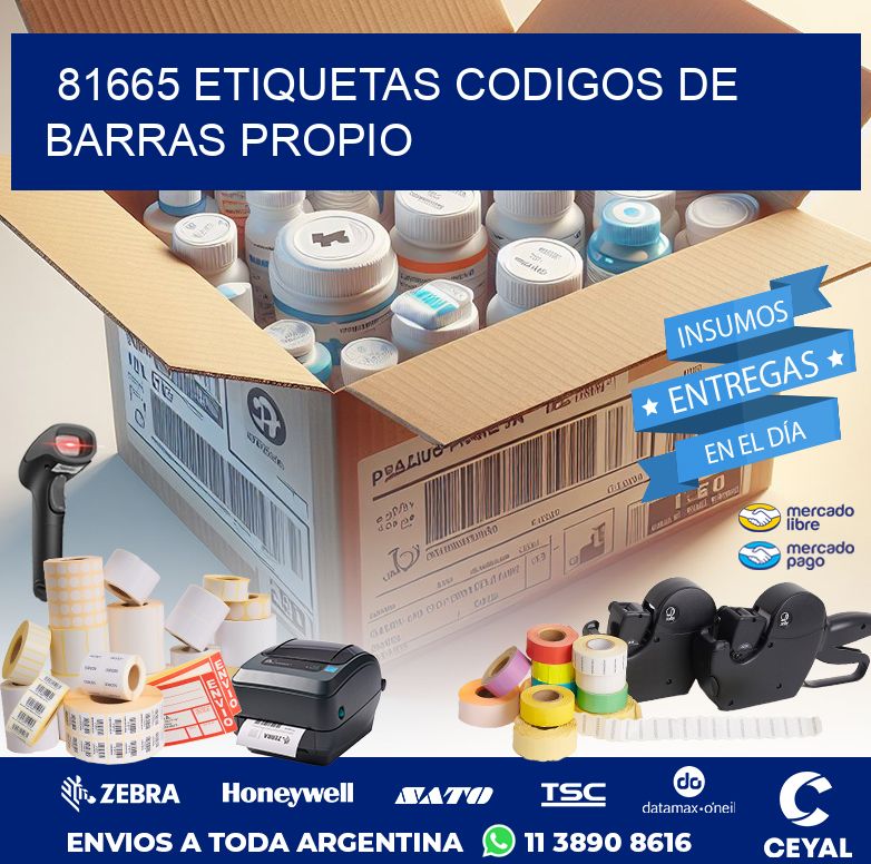 81665 ETIQUETAS CODIGOS DE BARRAS PROPIO