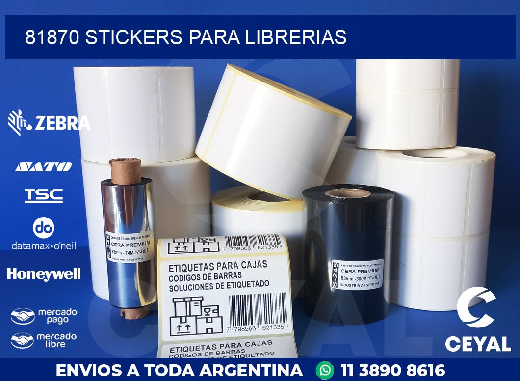 81870 STICKERS PARA LIBRERIAS