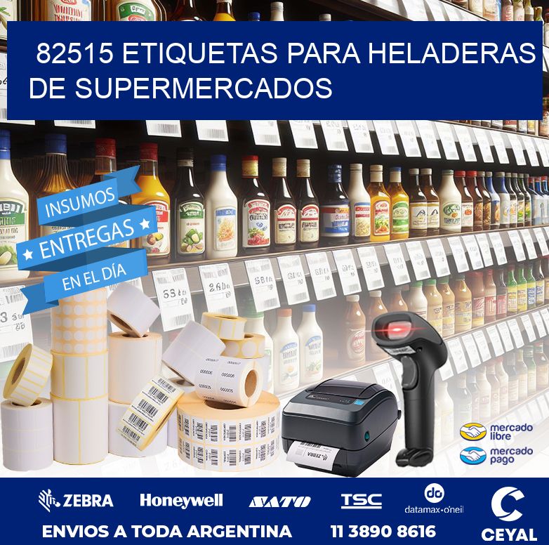 82515 ETIQUETAS PARA HELADERAS DE SUPERMERCADOS