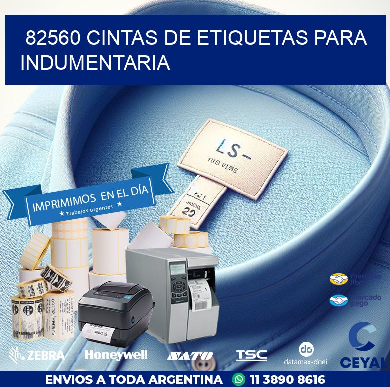 82560 CINTAS DE ETIQUETAS PARA INDUMENTARIA