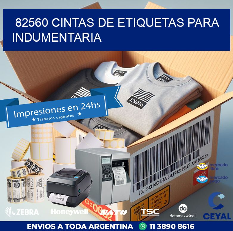 82560 CINTAS DE ETIQUETAS PARA INDUMENTARIA