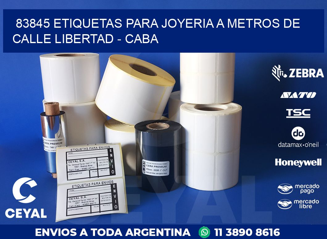 83845 ETIQUETAS PARA JOYERIA A METROS DE CALLE LIBERTAD - CABA