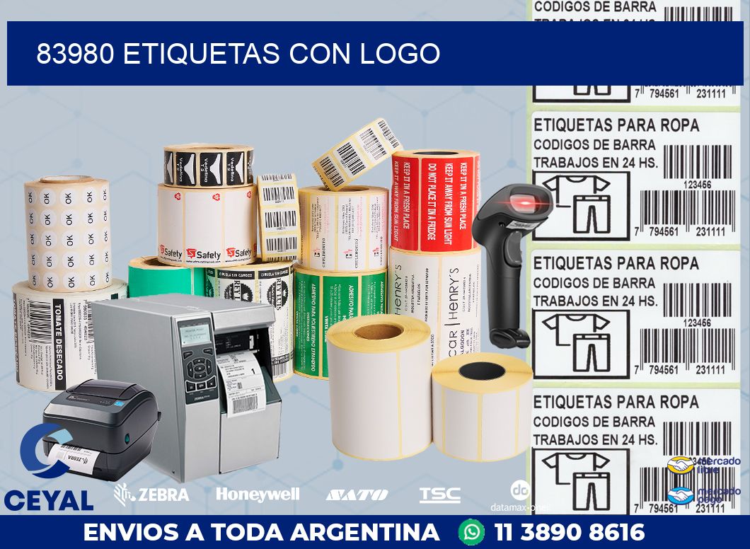 83980 ETIQUETAS CON LOGO