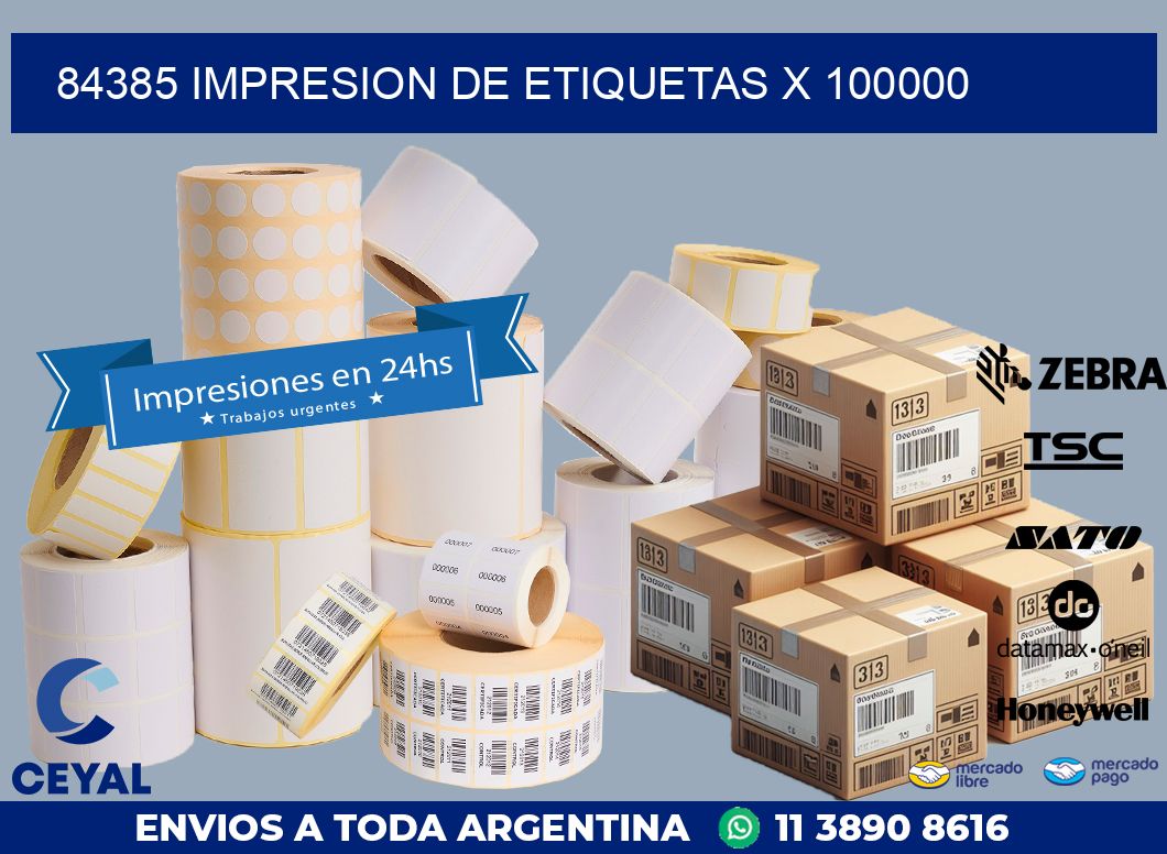 84385 IMPRESION DE ETIQUETAS X 100000