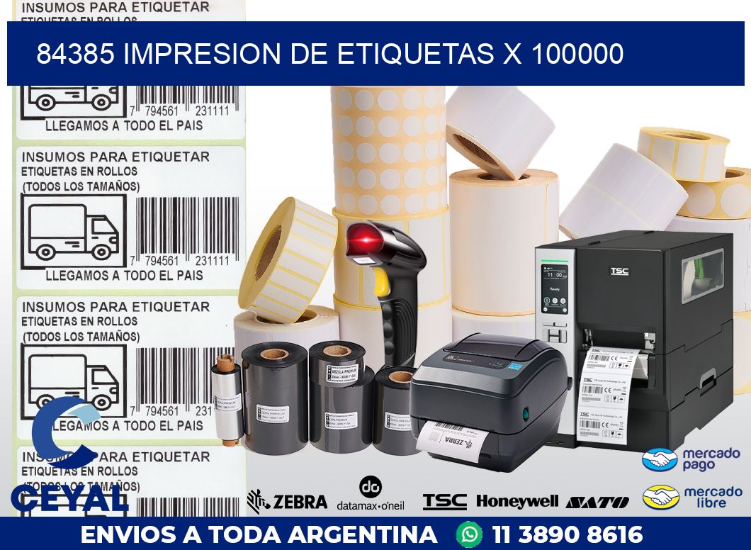 84385 IMPRESION DE ETIQUETAS X 100000