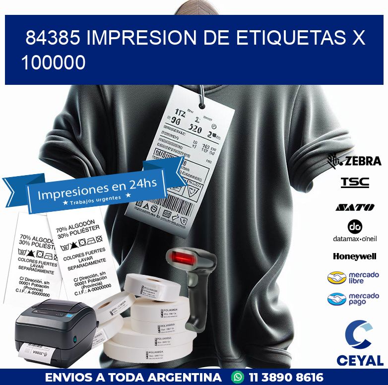 84385 IMPRESION DE ETIQUETAS X 100000