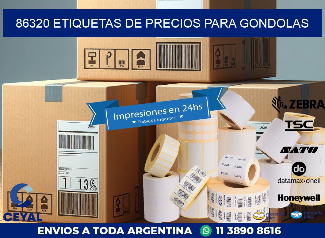 86320 ETIQUETAS DE PRECIOS PARA GONDOLAS