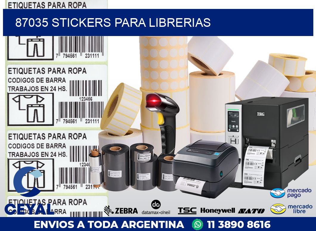 87035 STICKERS PARA LIBRERIAS