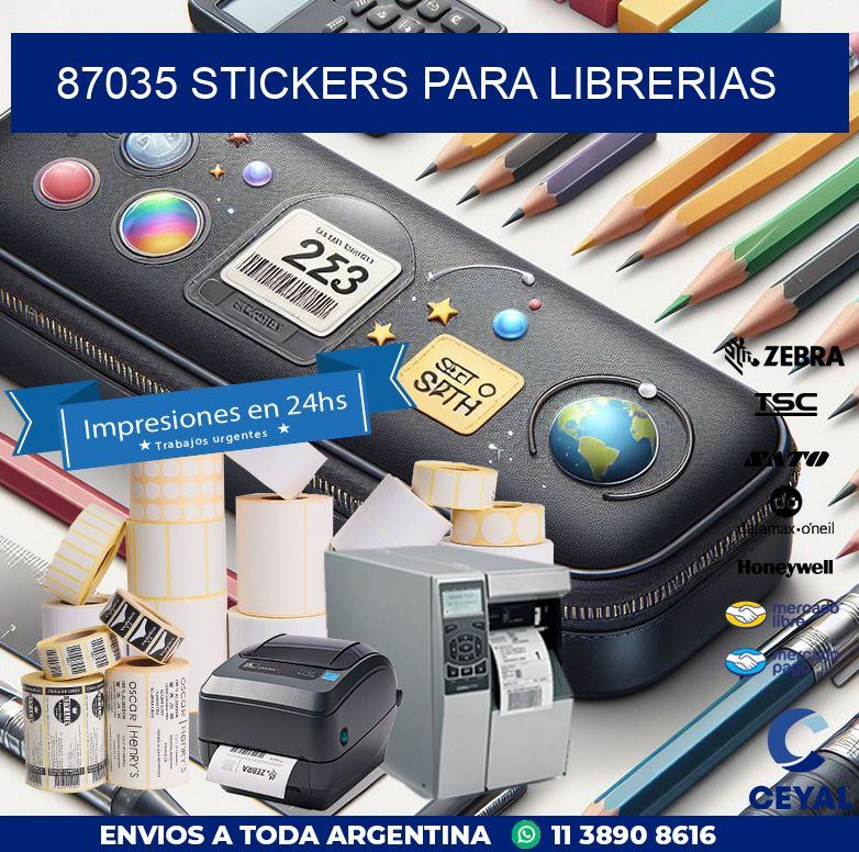 87035 STICKERS PARA LIBRERIAS