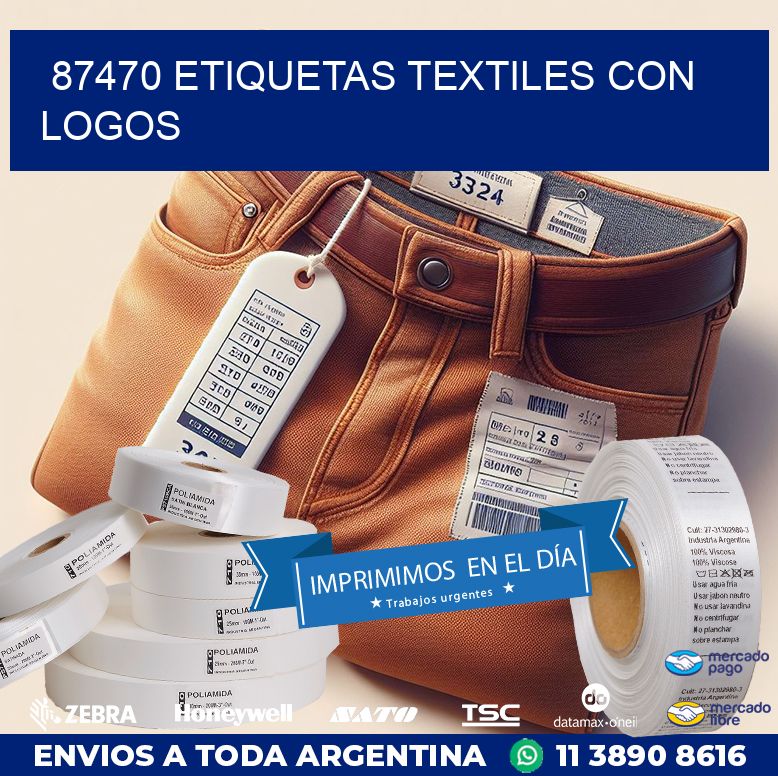 87470 ETIQUETAS TEXTILES CON LOGOS
