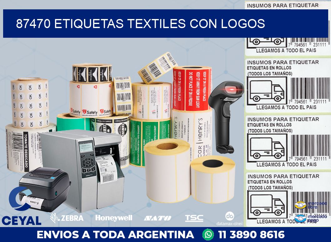 87470 ETIQUETAS TEXTILES CON LOGOS