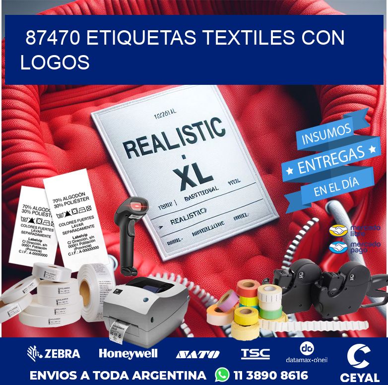 87470 ETIQUETAS TEXTILES CON LOGOS