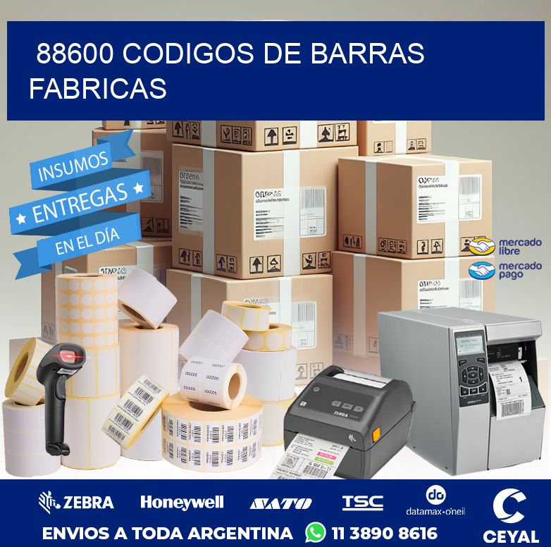 88600 CODIGOS DE BARRAS FABRICAS