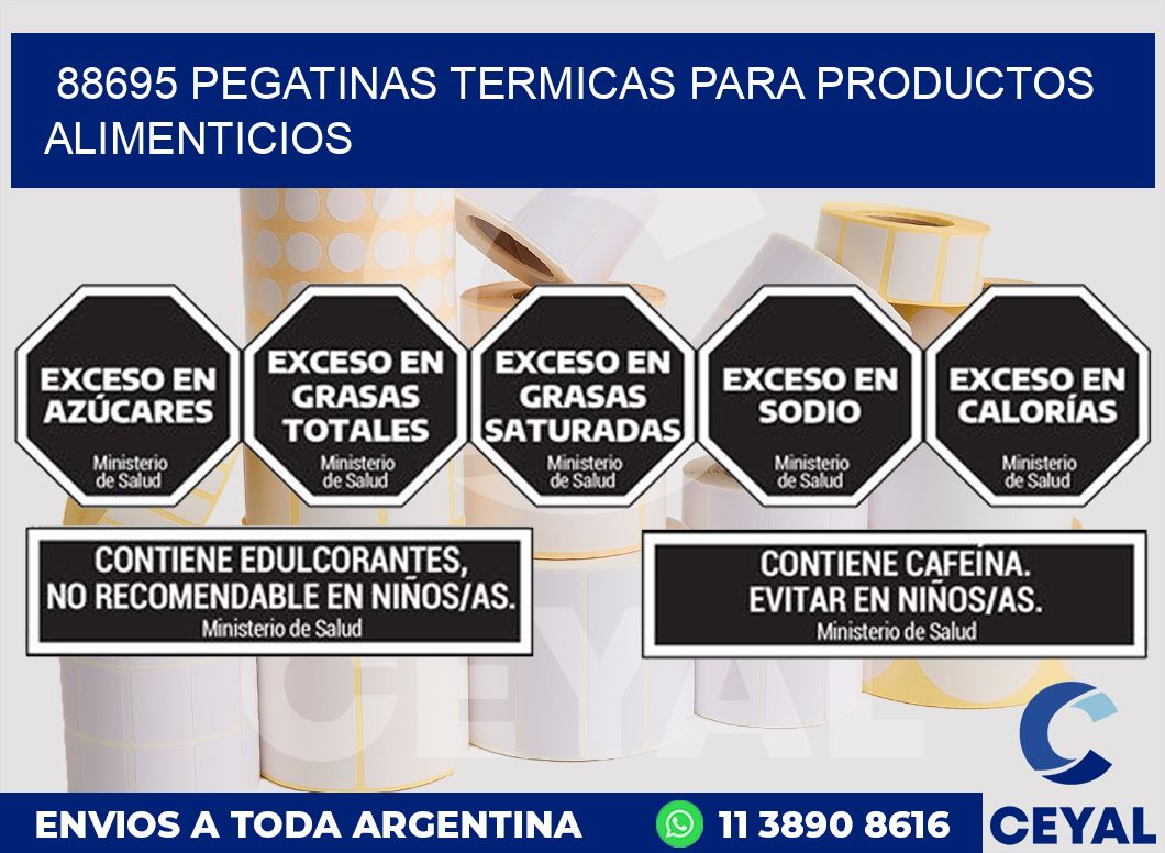 88695 PEGATINAS TERMICAS PARA PRODUCTOS ALIMENTICIOS