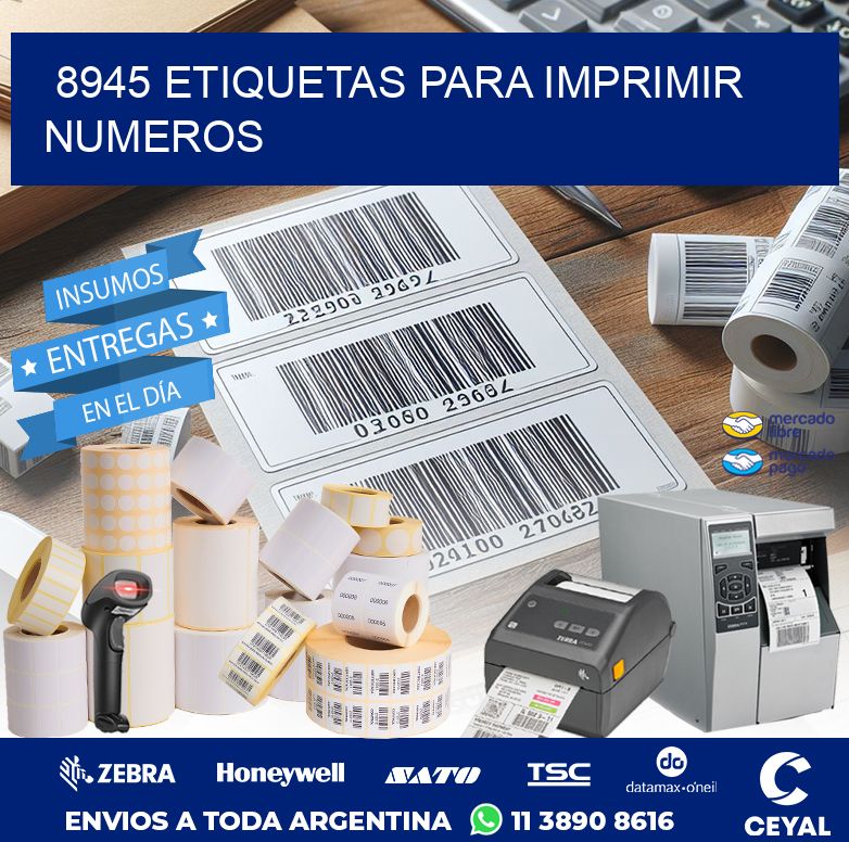 8945 ETIQUETAS PARA IMPRIMIR NUMEROS