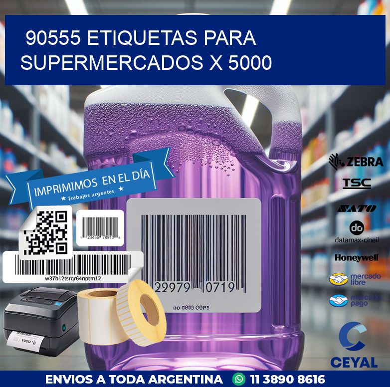90555 ETIQUETAS PARA SUPERMERCADOS X 5000