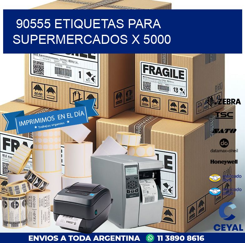 90555 ETIQUETAS PARA SUPERMERCADOS X 5000