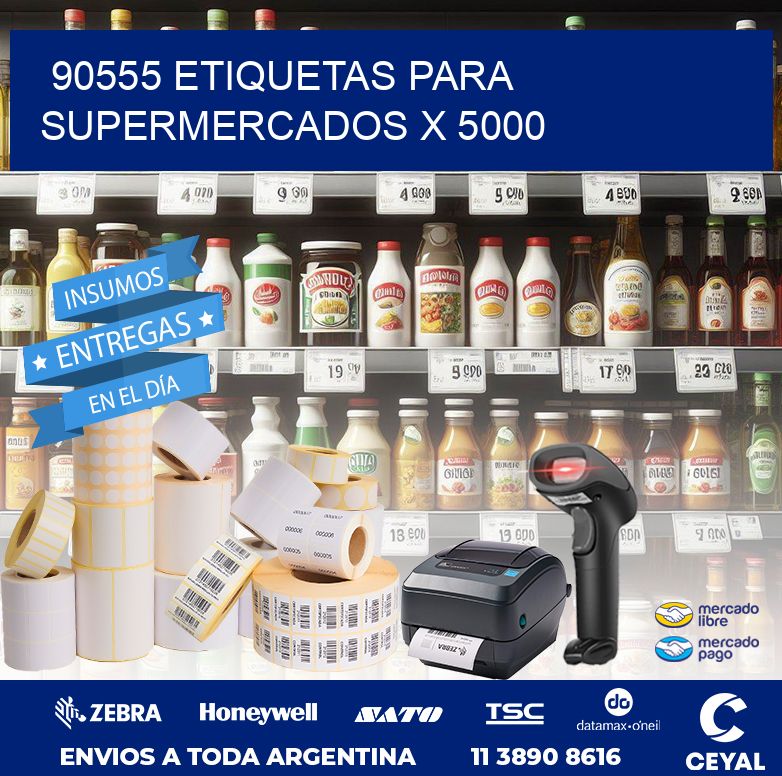 90555 ETIQUETAS PARA SUPERMERCADOS X 5000