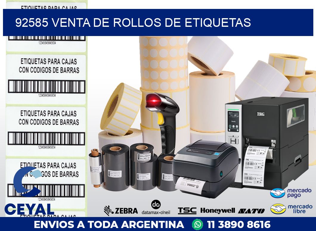 92585 VENTA DE ROLLOS DE ETIQUETAS