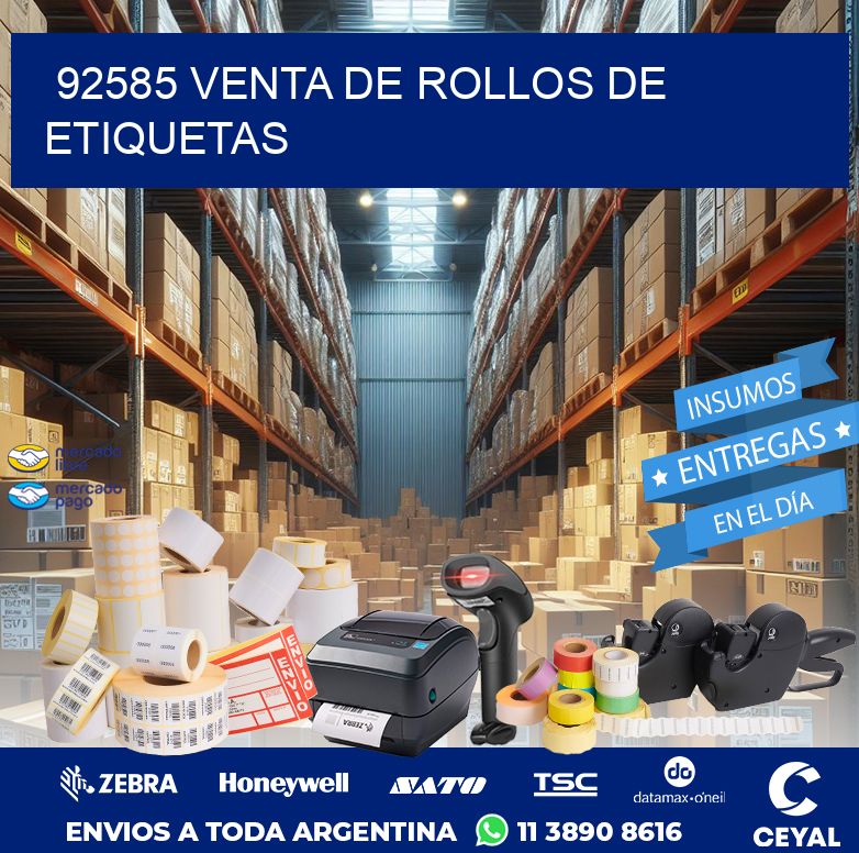92585 VENTA DE ROLLOS DE ETIQUETAS