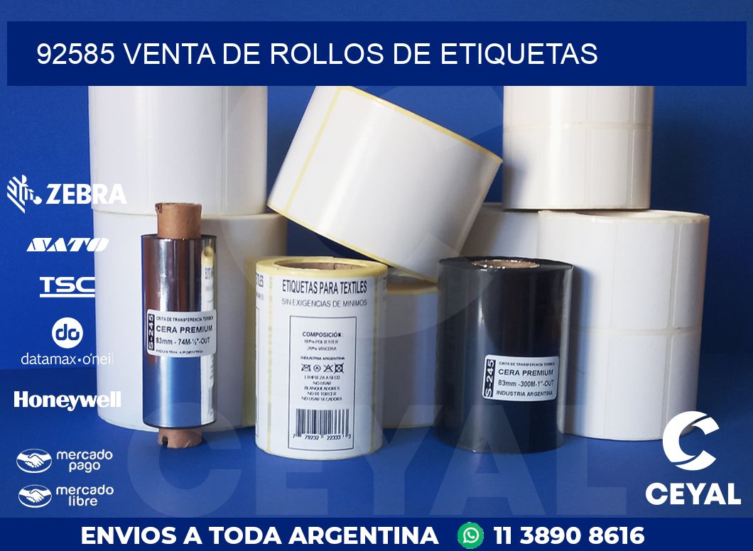 92585 VENTA DE ROLLOS DE ETIQUETAS