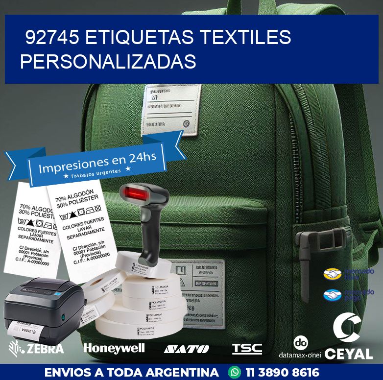 92745 ETIQUETAS TEXTILES PERSONALIZADAS