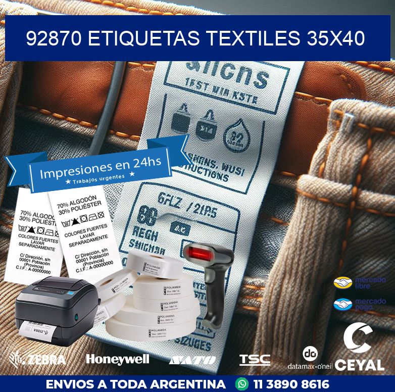 92870 ETIQUETAS TEXTILES 35X40