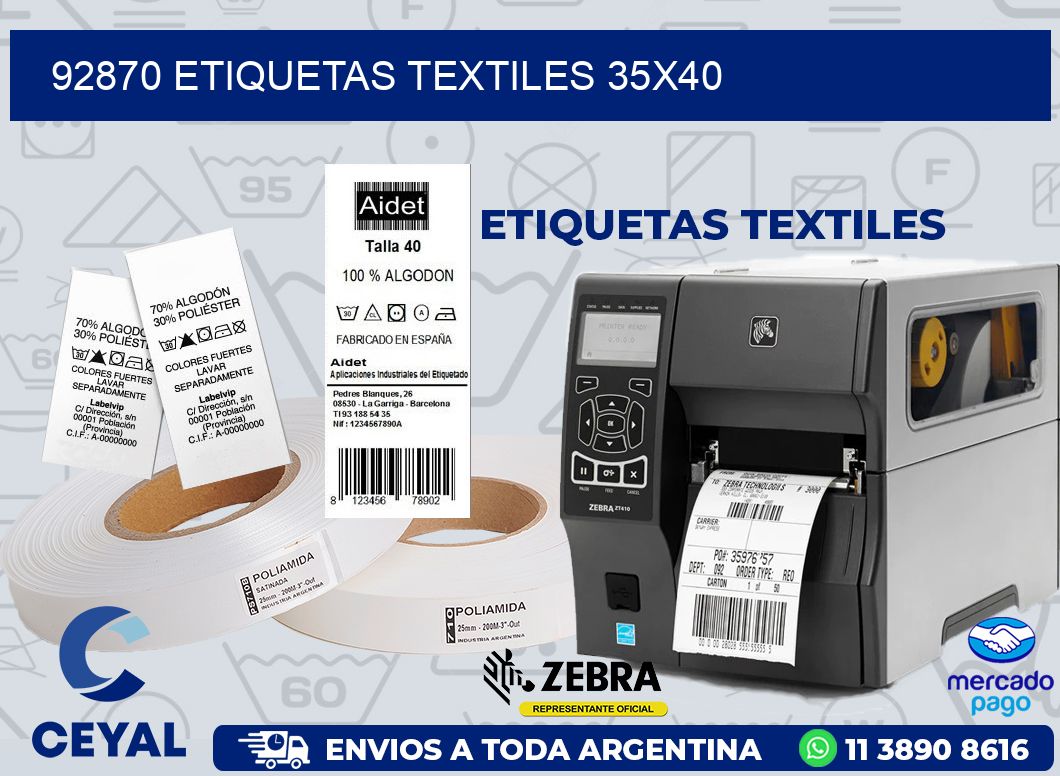 92870 ETIQUETAS TEXTILES 35X40