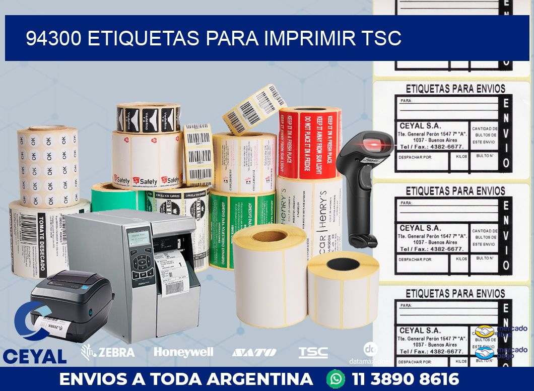 94300 ETIQUETAS PARA IMPRIMIR TSC